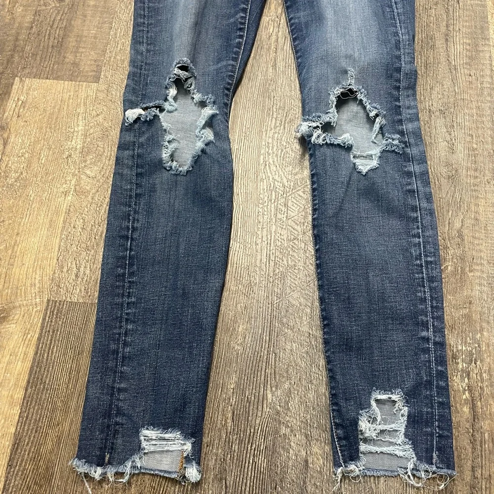 Madewell distressed 9 inch high rise skinny jeans - Picture 2 of 5